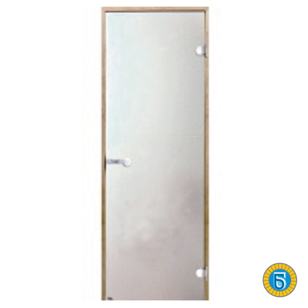 Дверь Harvia STG 7*19 / коробка-ольха, осина, стекло сатин, непрозрачное
